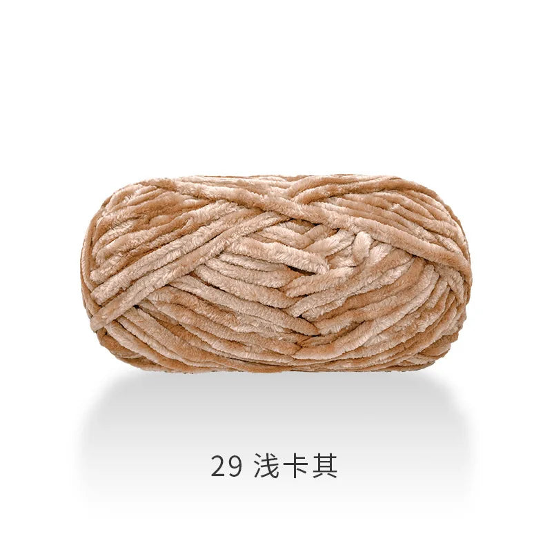 1pcs 100g super soft velvet wool coarse knitted yarn material package hand-woven hat scarf cushion