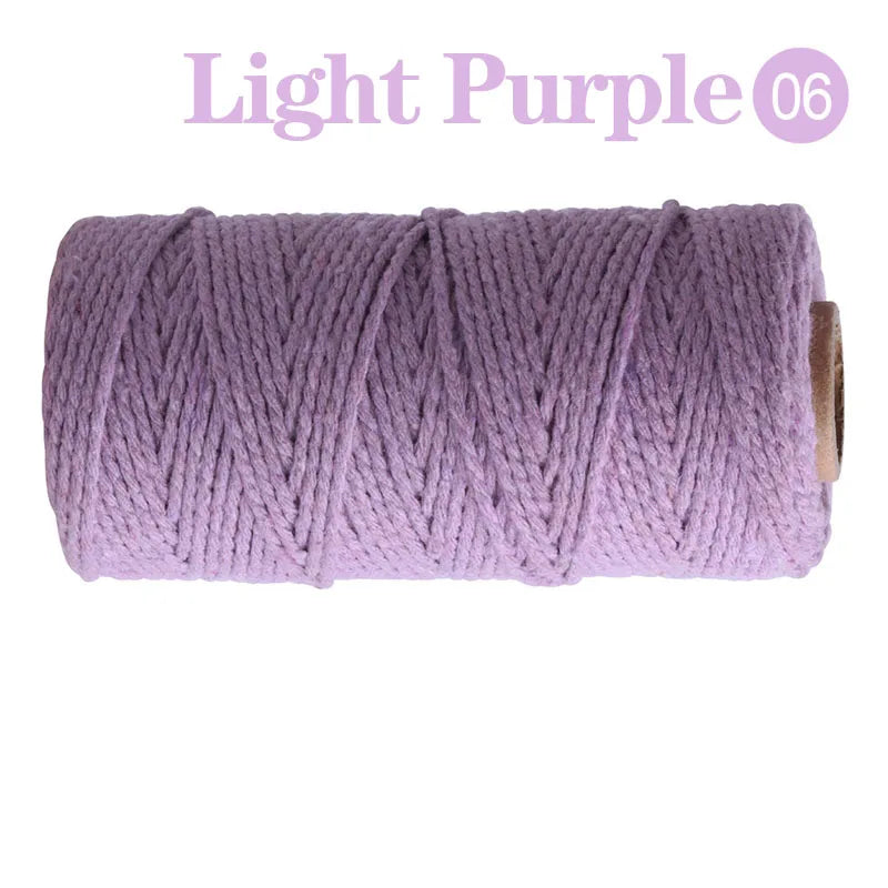 2mm 100M Macrame Cord Rope Cotton Twine Thread String Crafts DIY Sewing Handmade Wall Hangings Bohemia Wedding Party Home 2030