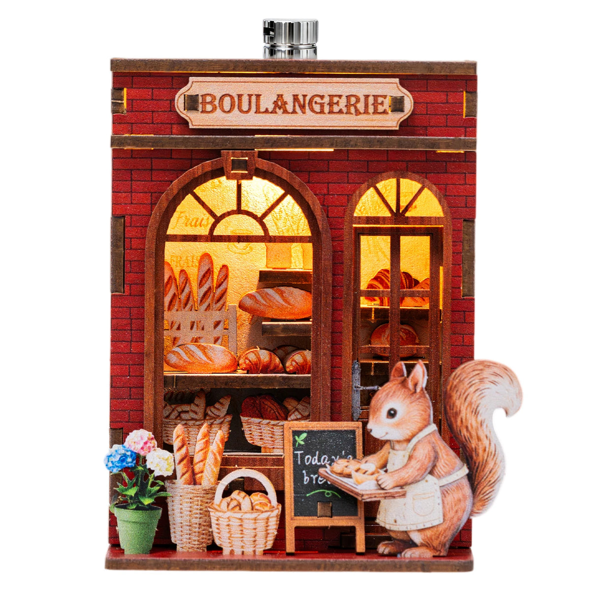 Fridge Magnet DIY Book Nook Kit 3D Puzzle Toy Dollhouse Shop Animal Mini House Furniture Creative Assembly Model Decoration