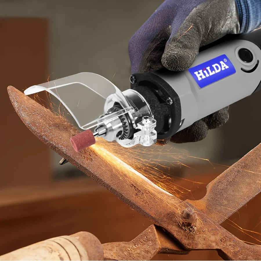 HILDA 500W Rotary Tool Variable Speed Rotary Tool Accessories Kit Cutting Detail Sanding Engraving Wood Carving and Polishing