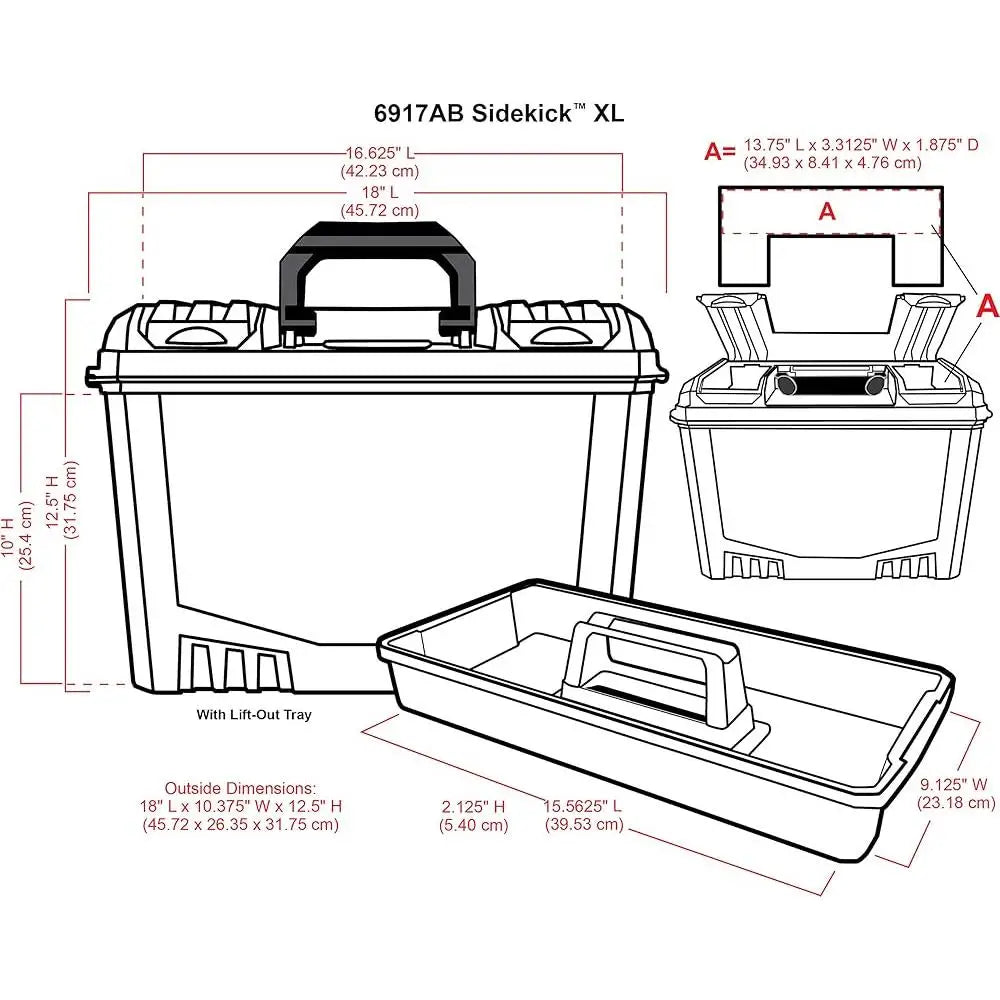 Portable Art Craft Organizer Case with Handle Extra Storage Tray Art Supplies Carrier Lockable Lid Workshops Classes