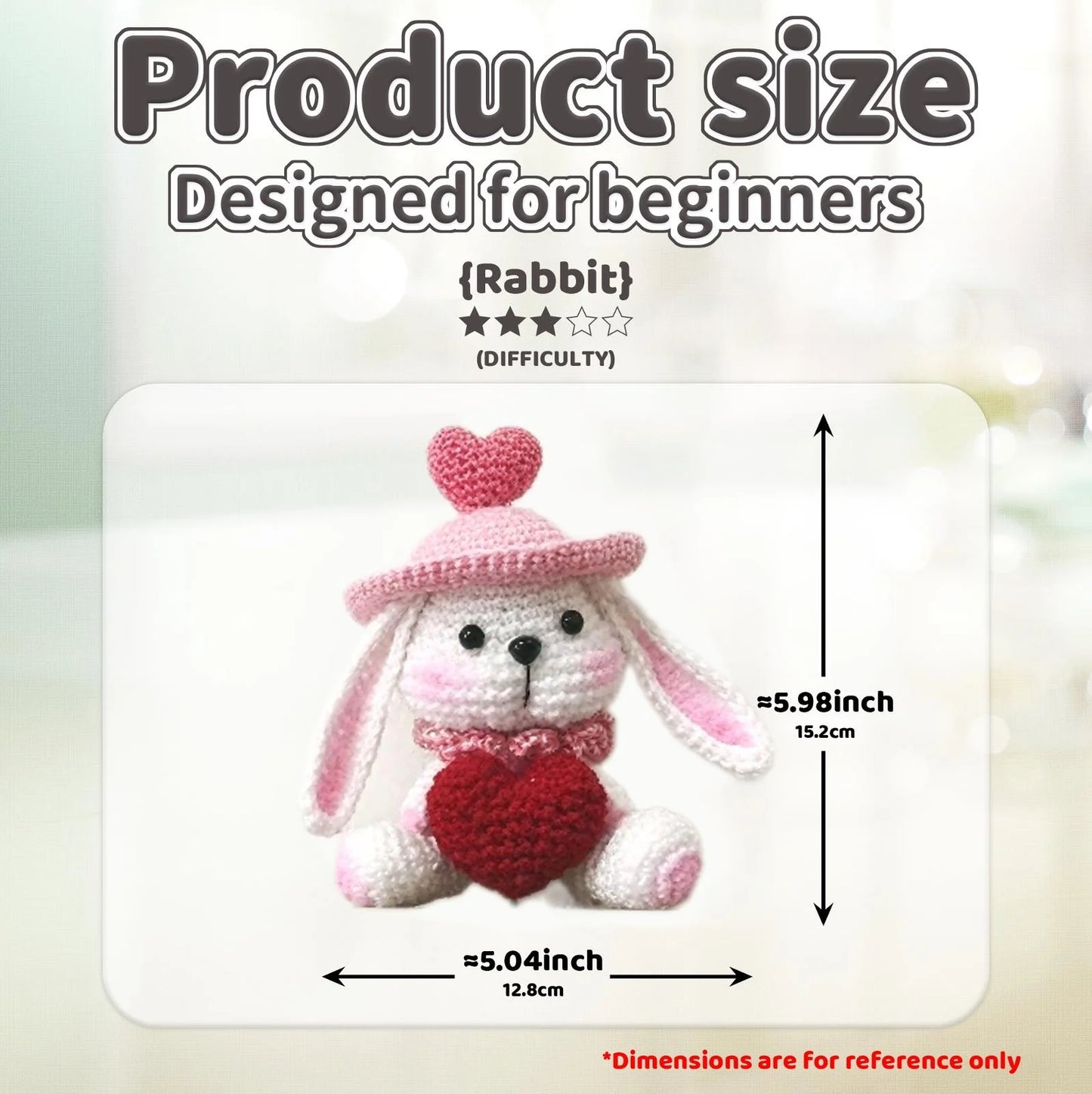YAMAXIN Crochet Kit for Beginners Yarn for Crocheting DIY Amigurumi Hook Set with Instruction Manual and Video Teaching