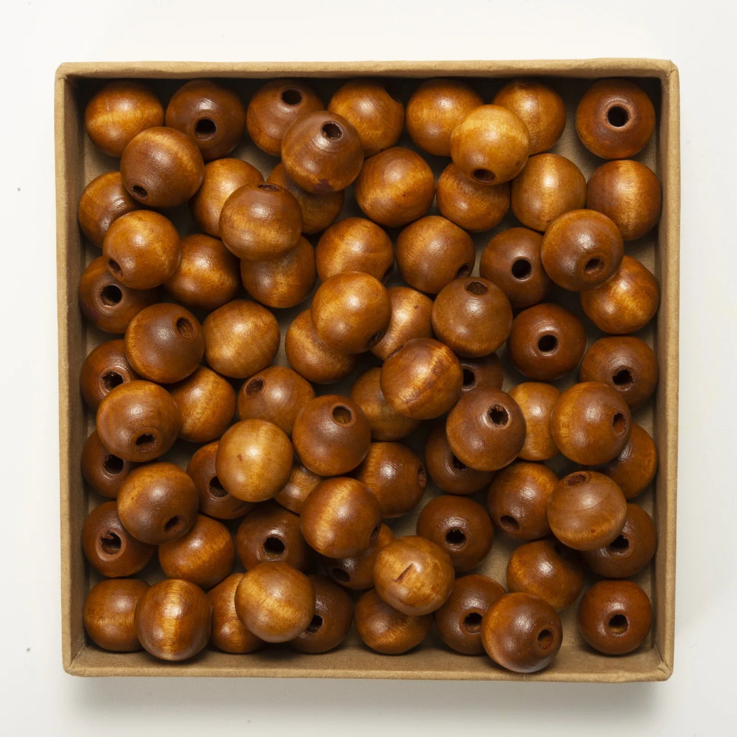 SOMESOOR 50pcs 16mm 0.63IN Natural Wooden Beads Multi Colors Round Shaped DIY Craft Wood Bracelet Necklaces Jewelry Accessories