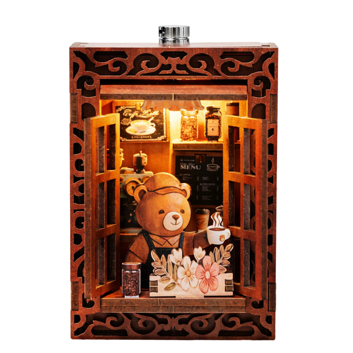 Fridge Magnet DIY Book Nook Kit 3D Puzzle Toy Dollhouse Shop Animal Mini House Furniture Creative Assembly Model Decoration