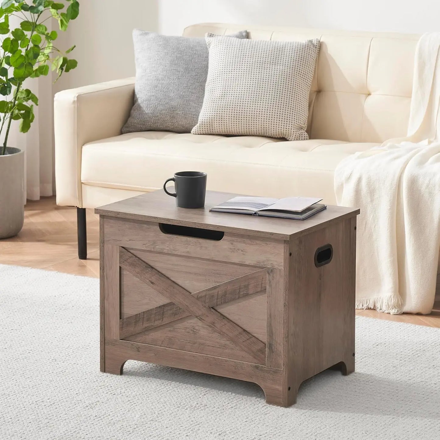 Storage Bench Storage Chest with 2 Safety Hinges Liftable top Shoe Bench Retro Wooden