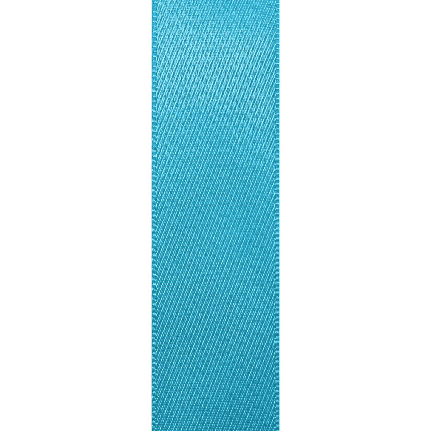 Turquoise Double Faced Satin Ribbon for Crafts, 7/8 X 100 Yards