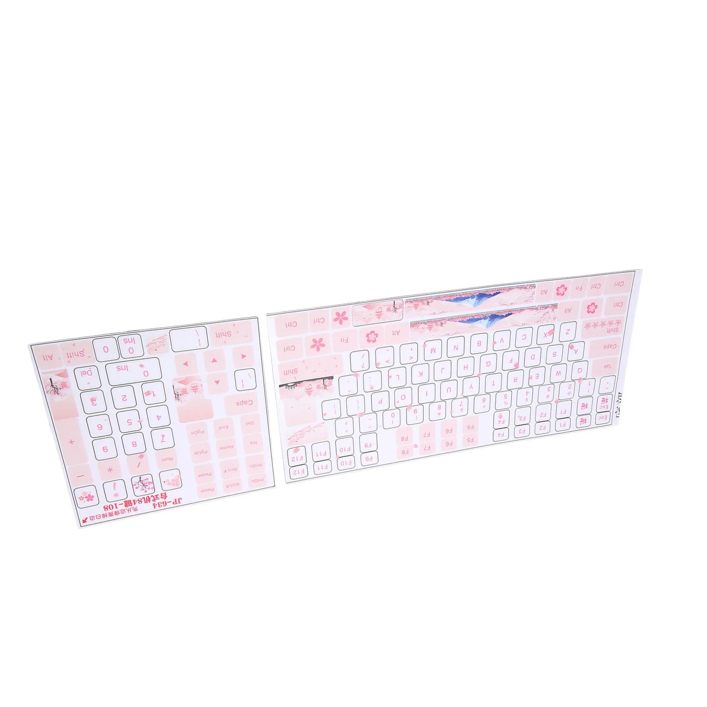 Keycaps Stickers Frosted Wear Resistant Mechanical Keyboard Stickers Clear Beautiful Pattern