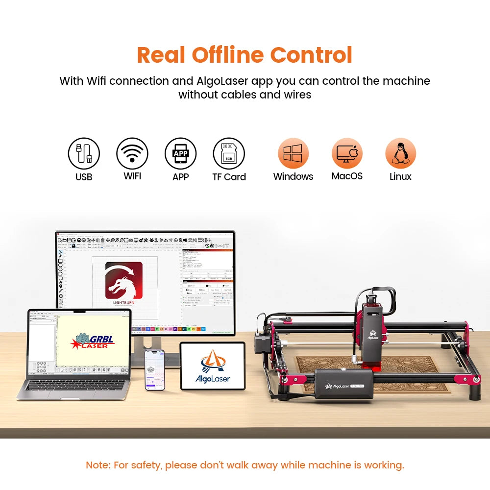 Algo laser DIY KIT Mini 10W Laser Engraver Cutter For Beginner 315*300 Table Woodworking CNC