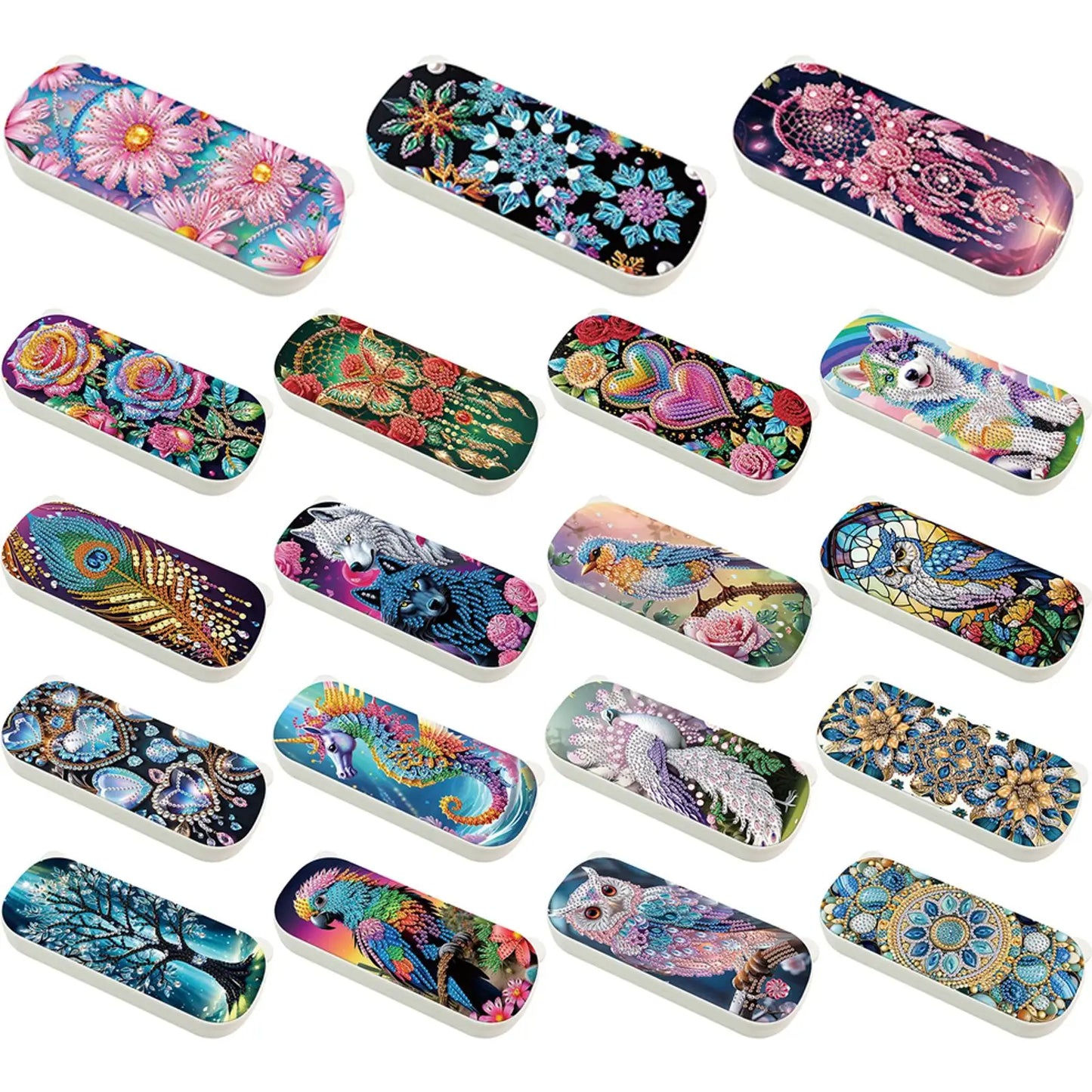 DIY Diamond Art Painting Pencil Box Kits Multifunctional Storage Box Diamond Art Pencil Box for Office and Home Desk Accessories