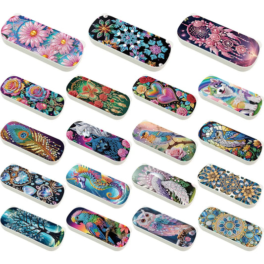 DIY Diamond Art Painting Pencil Box Kits Multifunctional Storage Box Diamond Art Pencil Box for Office and Home Desk Accessories