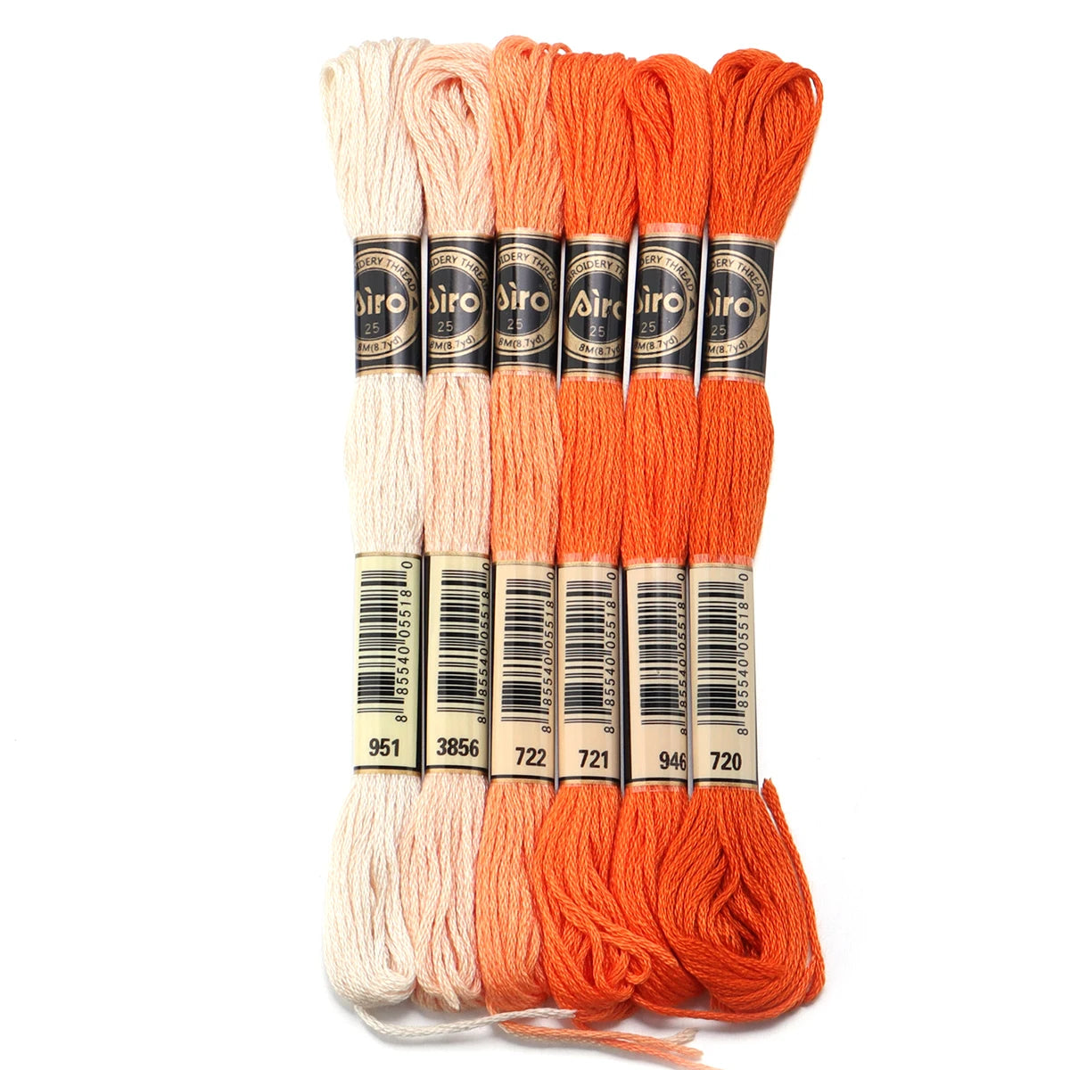 6Pcs/Lot 8m Polyester Cross Stitch Thread Colorful Embroidery Thread String Strap For DIY Sewing Crafts Clothing Accessorie 2030