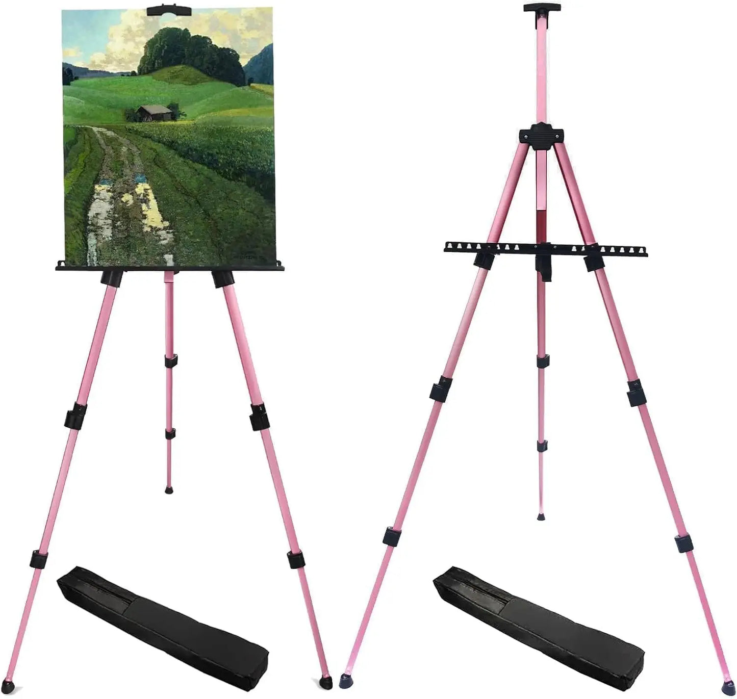 Display logo Adjustable portable easel for painting canvas heights from 17 to 66 inches