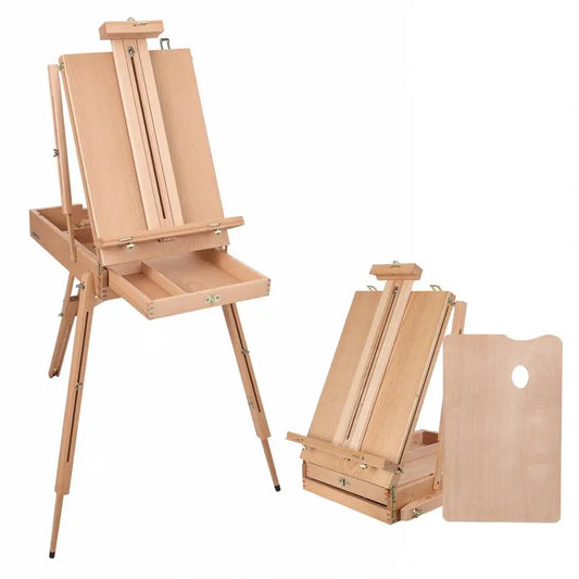 Wooden French Sketchbox Easel Artist Portable Drawing Sketching Board With Drawer Studio Field Sketch Easel For Beginner Adults