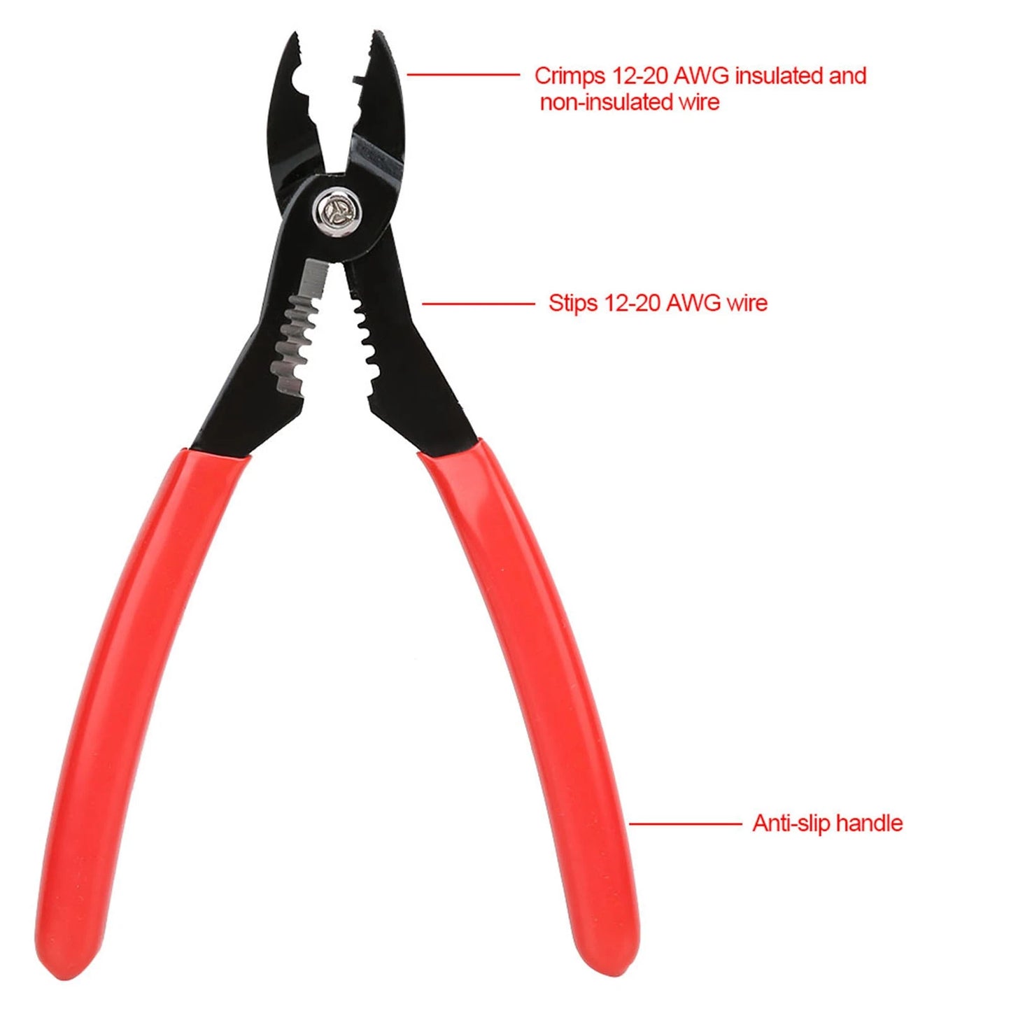 Electrical Tool Hand Stripper 7in Professional Electrical Cable Stripping Crimping Tool Wire Stripper for Terminals