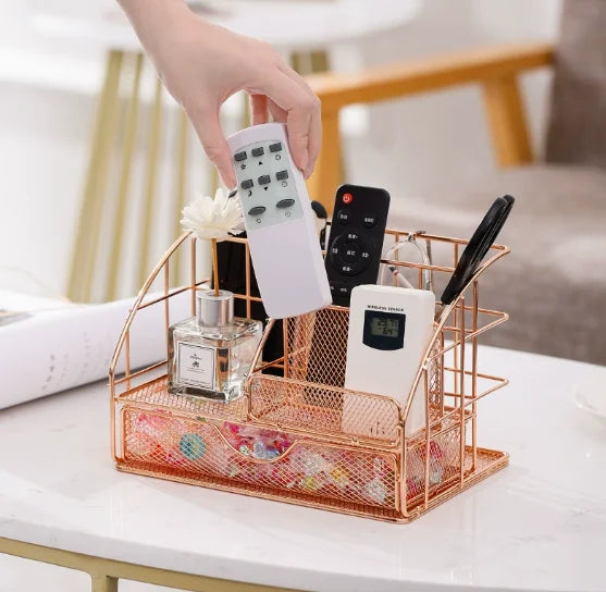 Wrought Iron Stationery Rack, Office Document Shelf, Makeup Brush  Box