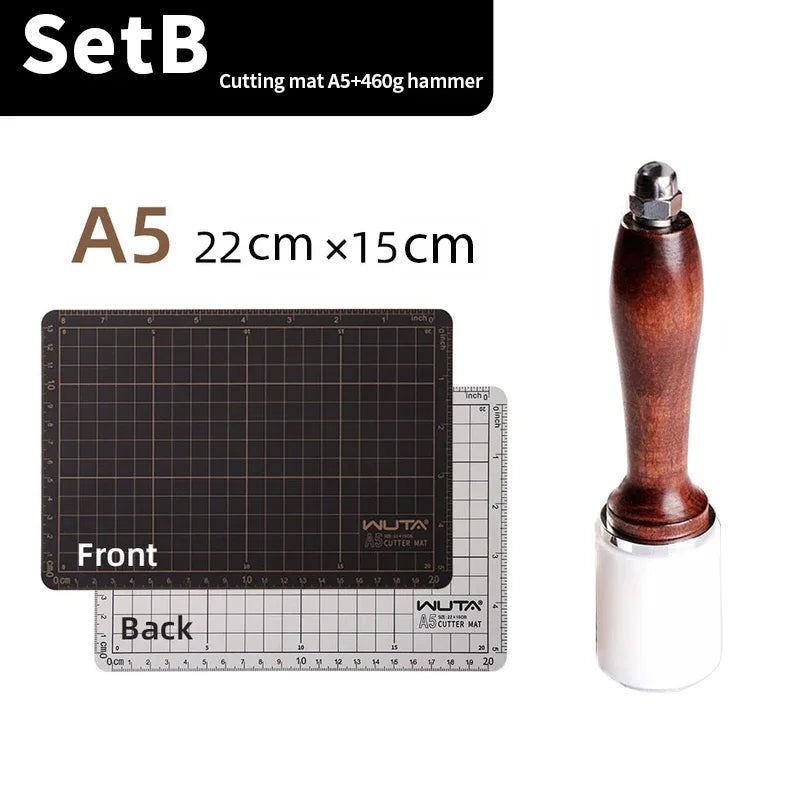 WUTA New Fabric Cutting Mat, Leather Cutting Board A1 A2 A3 A4 A5 Professional Self Healing Quality Double-Sided  Craft Tool Set