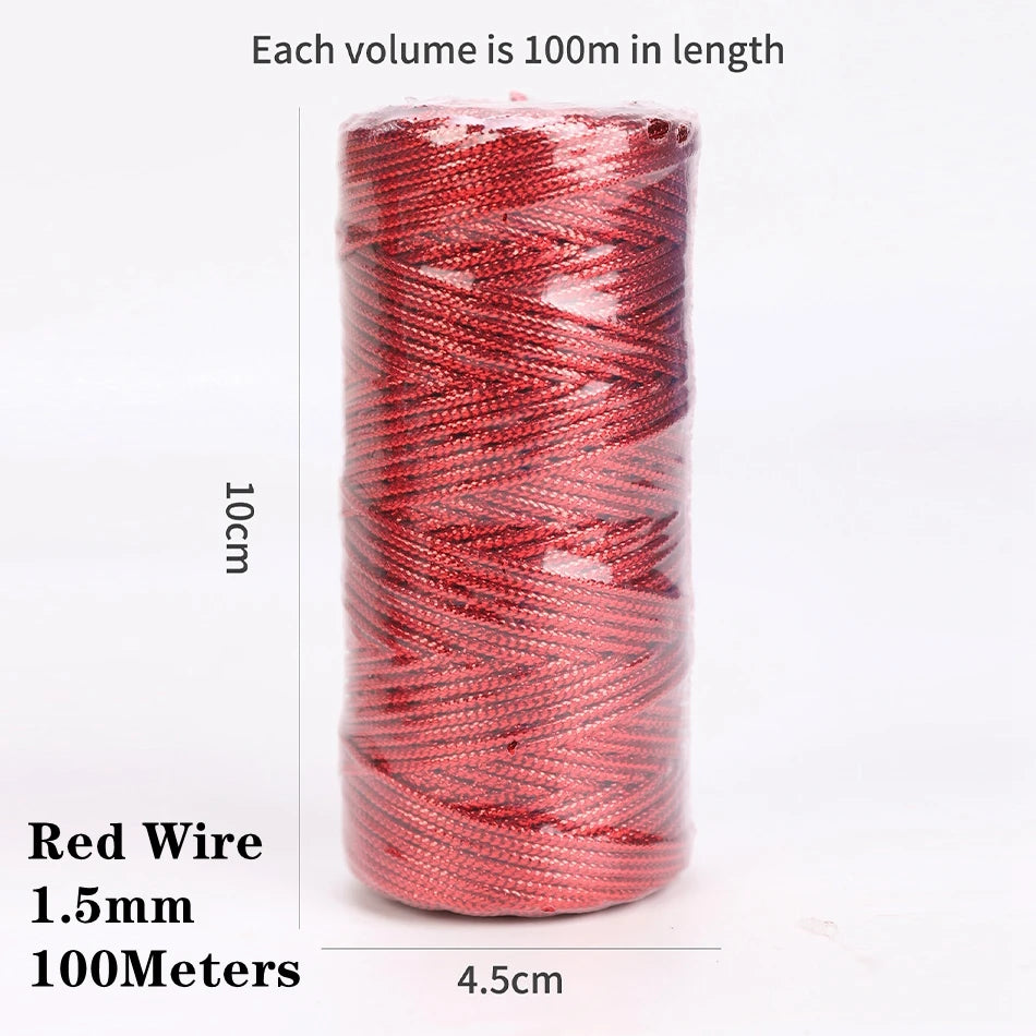 2mm 100M Macrame Cord Rope Cotton Twine Thread String Crafts DIY Sewing Handmade Wall Hangings Bohemia Wedding Party Home 2030