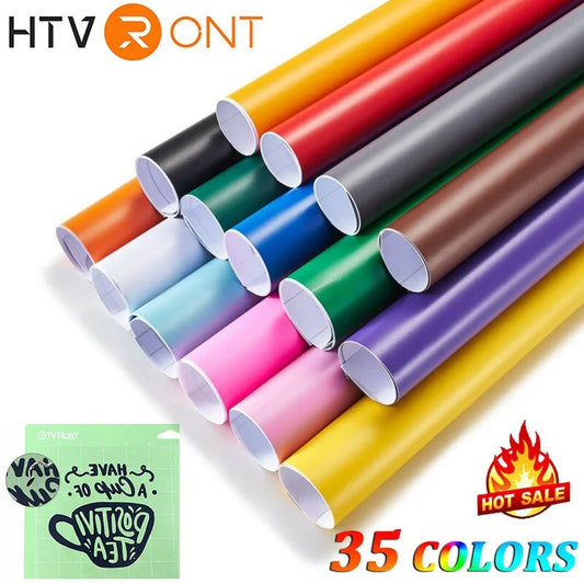 HTVRONT 12"X 10ft Glossy Permanent Adhesive Vinyl Roll Self-adhesive Film Art Sign Cup Decal Windows Glass