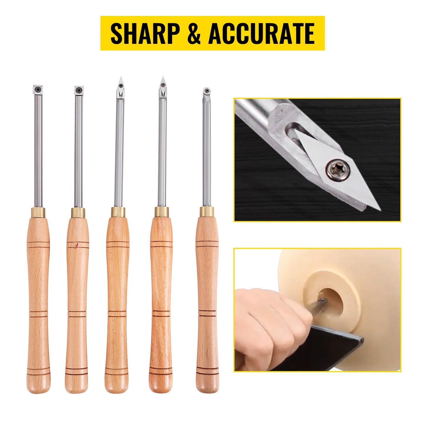 VEVOR Wood Turning Tools Wood Carving Hand Chisel Set Lathe Knife Professional Gouges Woodcraft Carpentry Tools