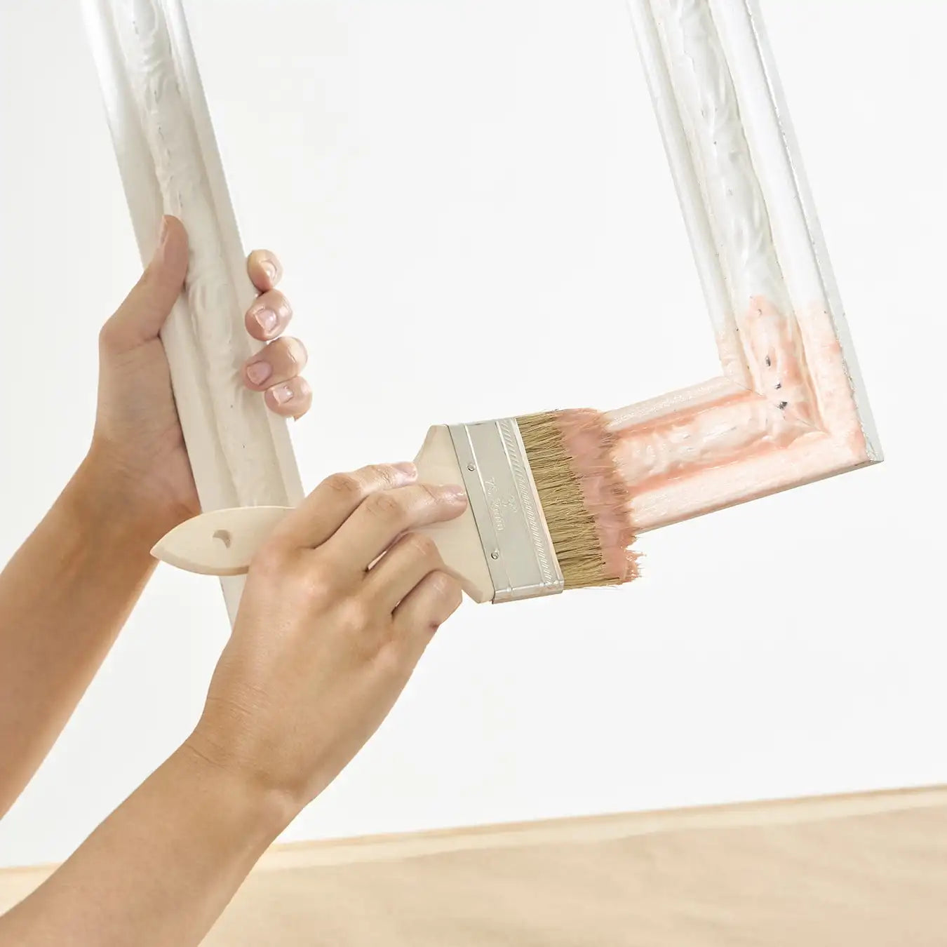 (4 pack) Unbranded Natural Bristle Flat 3-in. Chip Paint Brush for Crafts, Paint, Resin and Glue projects