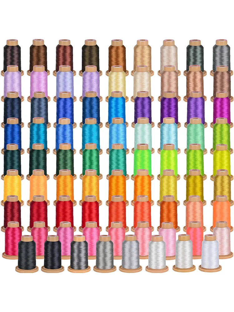 RICHWORD 80Pcs ColorV 800M (875Y) Polyester Thread Kit Each Spool for Embroidery Machines & Sewing Machines