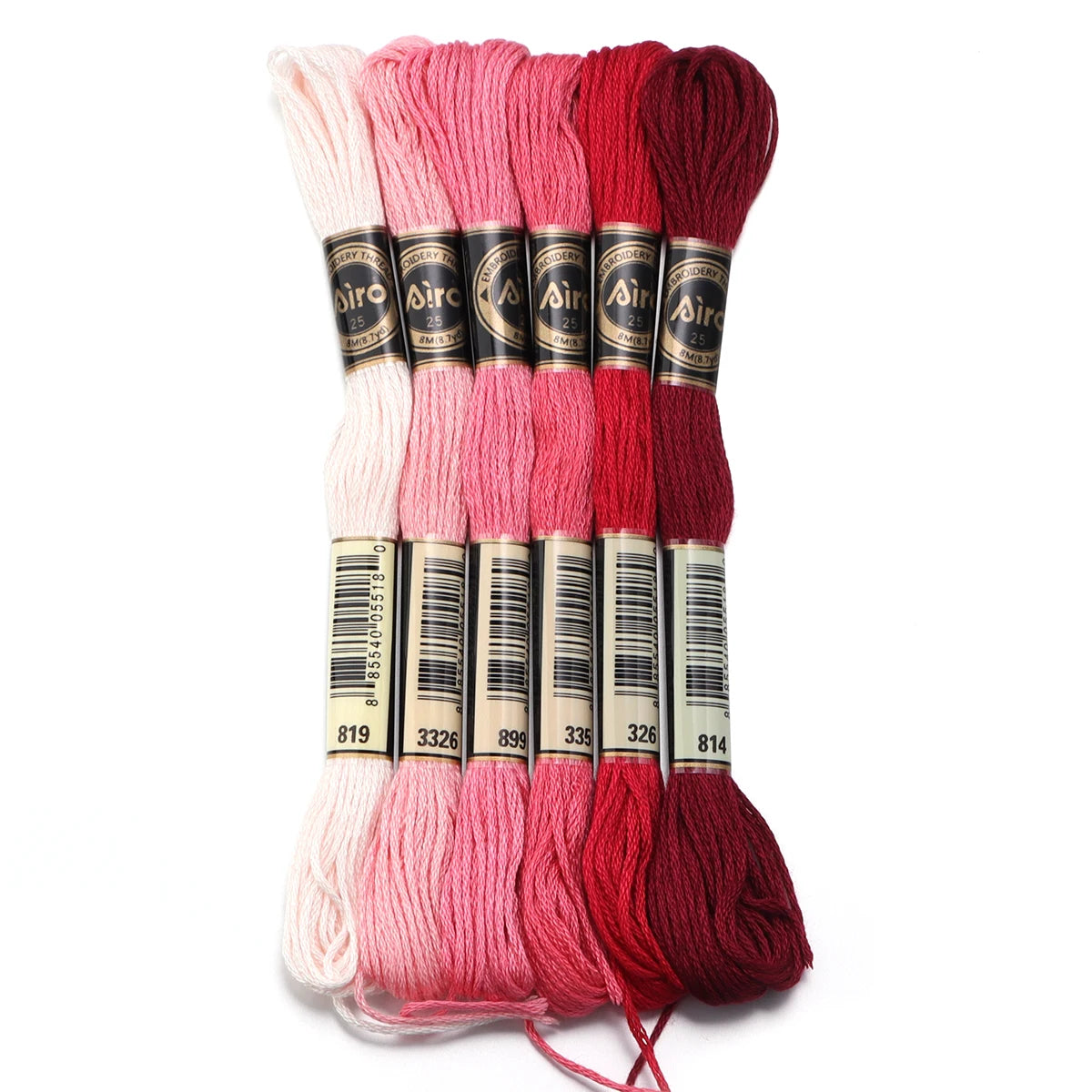 6Pcs/Lot 8m Polyester Cross Stitch Thread Colorful Embroidery Thread String Strap For DIY Sewing Crafts Clothing Accessorie 2030