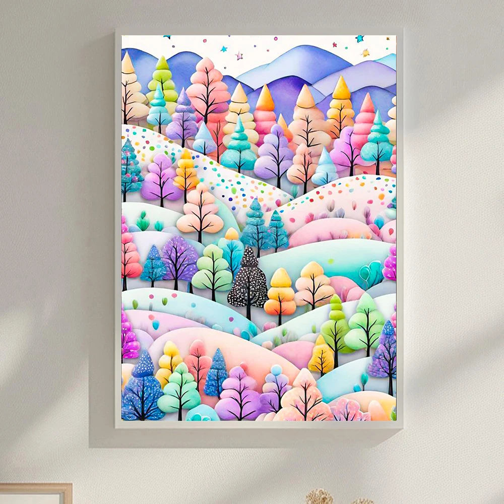 3 Kinds Of Patterns 5D Aurora Castle Landscape Diamond Painting Kit Home Decor DIY Art Craft Children Gifts New Year Gifts