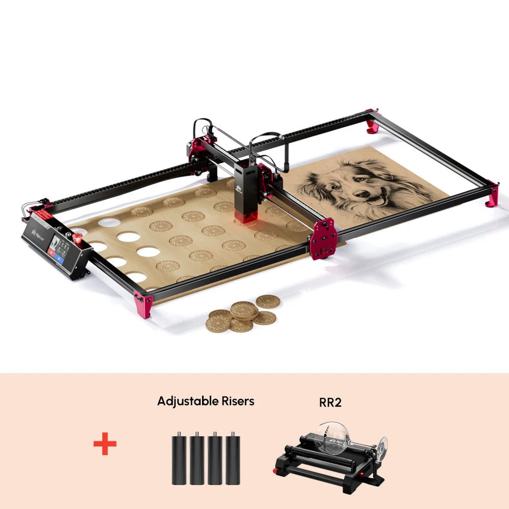 Algo Laser DIY KIT MK2 10W Touch Screen 400X850MM Large Area Woodworking for Wood Metal Crafting Customized Gift Batch Production