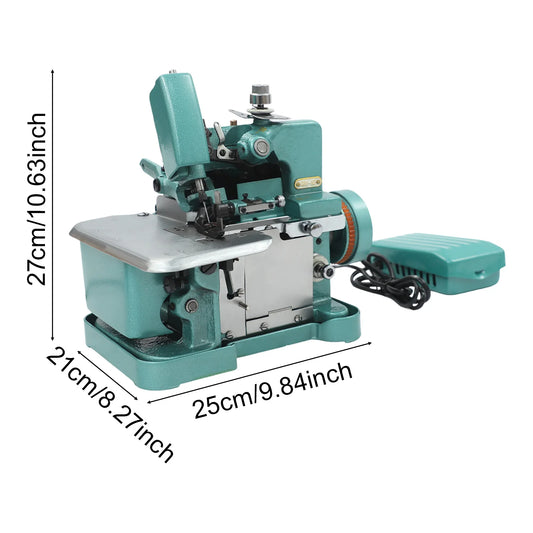 Ove150W 110V Over lock Machine, edging Sewing Machine for Overlooking on Fabrics Such As Cotton, Wool, Synthetic Fibers