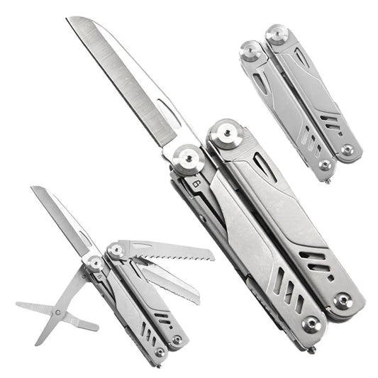 Multifunctional Tactical Pliers Survival Tool - Camping Knife Portable Outdoor Multi-tool for Hiking, Emergency EDC