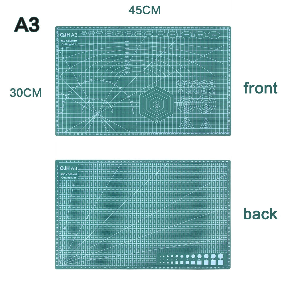 A1/A2/A3/A4 PVC Cutting Mat Workbench Patchwork Sewing DIY Engraving Leather Cutting Board Double-Sided Self-Healing
