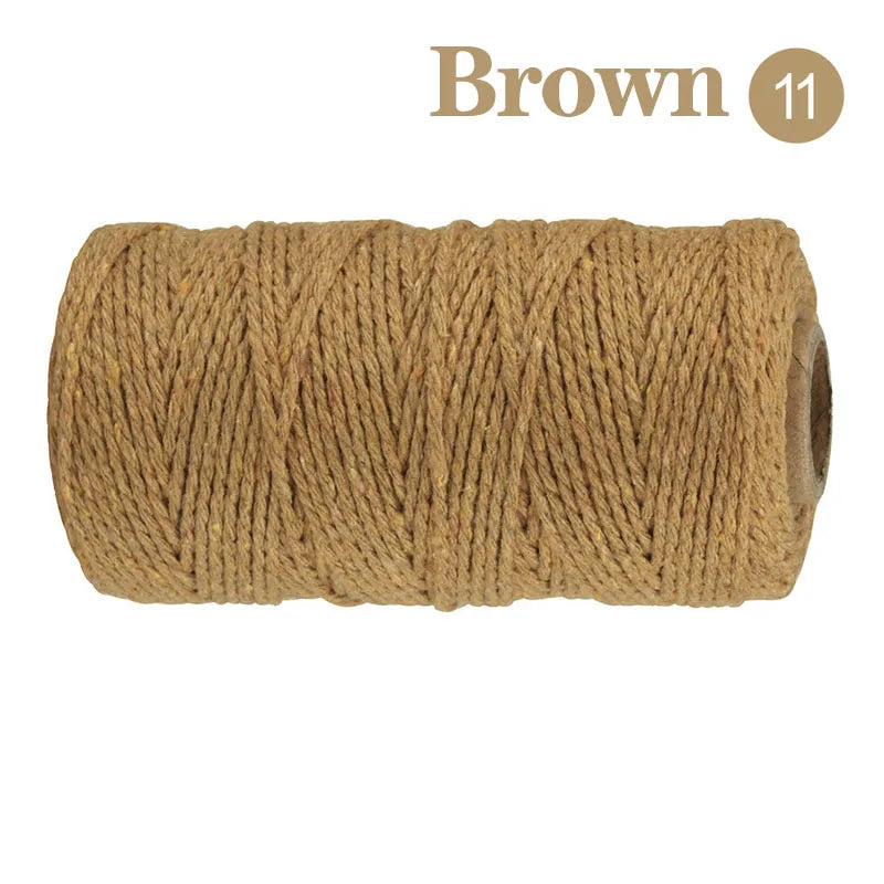 2mm 100M Macrame Cord Rope Cotton Twine Thread String Crafts DIY Sewing Handmade Wall Hangings Bohemia Wedding Party Home 2030