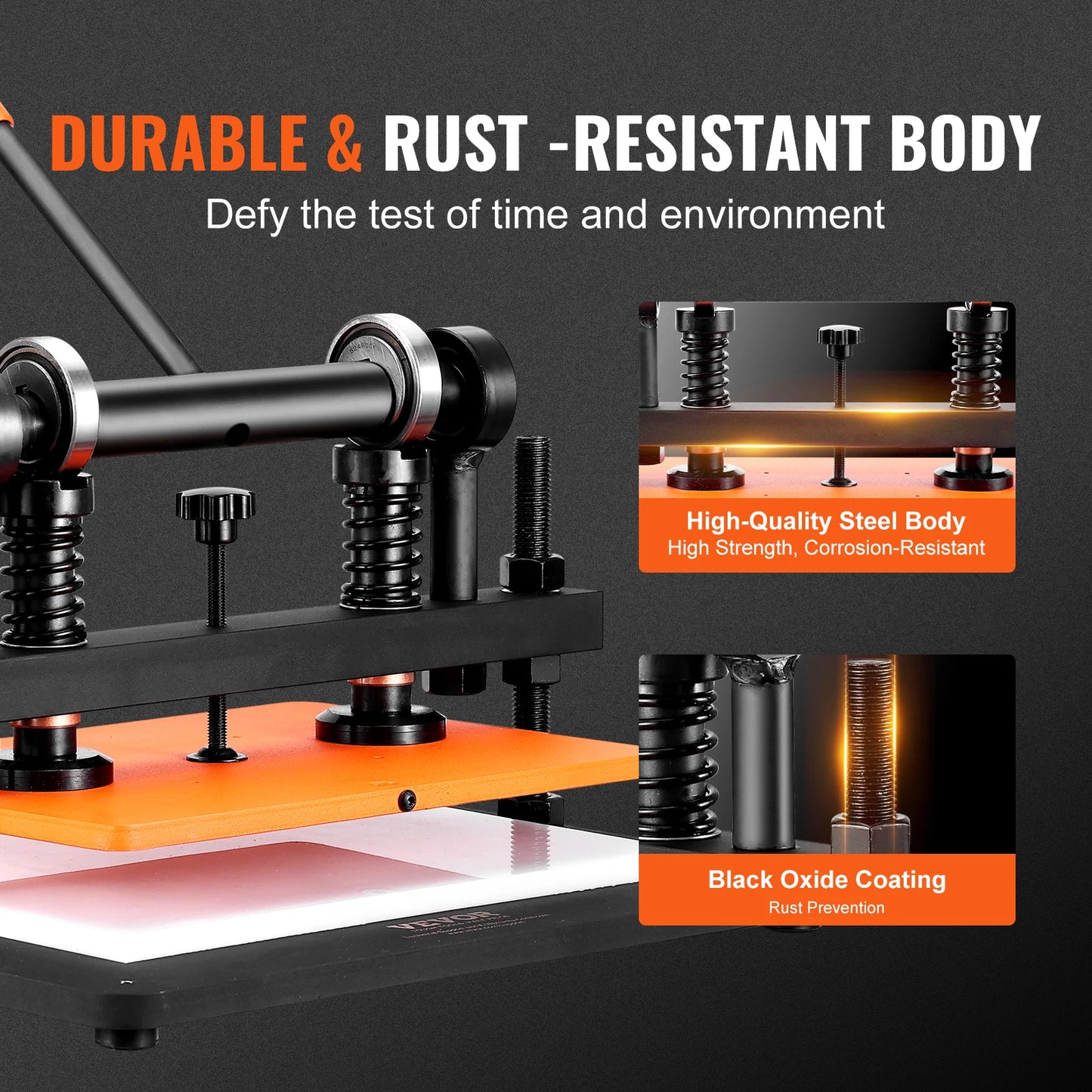 SucceBuy Leather Cutting Machine Embossing Plate Manual Die Cutter 0.47 in Pressure Stroke Leather Embossing Machine