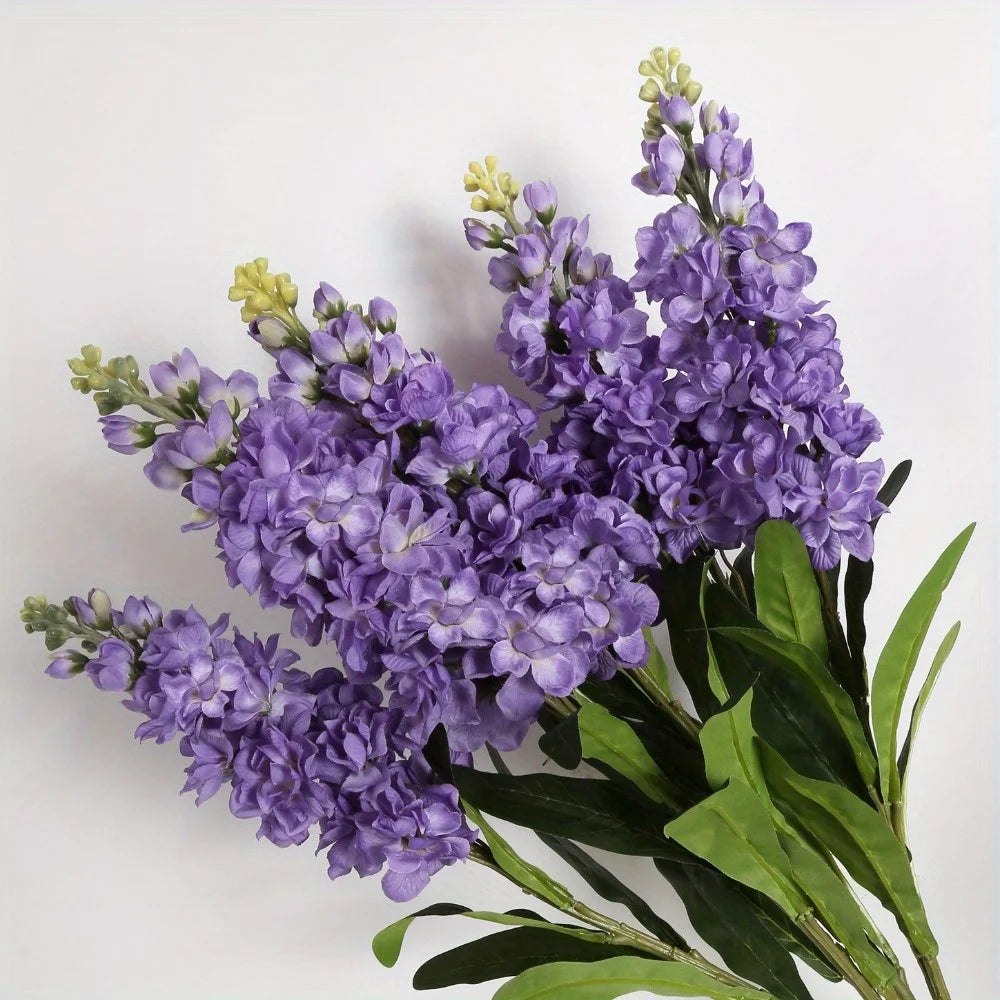 6PCS Artificial Flowers Snapdragon Antirrhinum Flowers 31.50'' Larkspur Fake Flower
