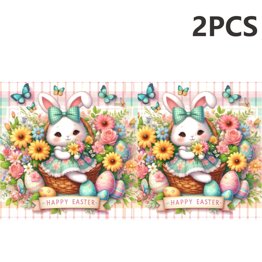 2pcs 5D DIY Full Round Drill Diamond Painting New Creative Easter Decoration Kit Home Decor Art Craft for Bedroom Wall 30x30cm