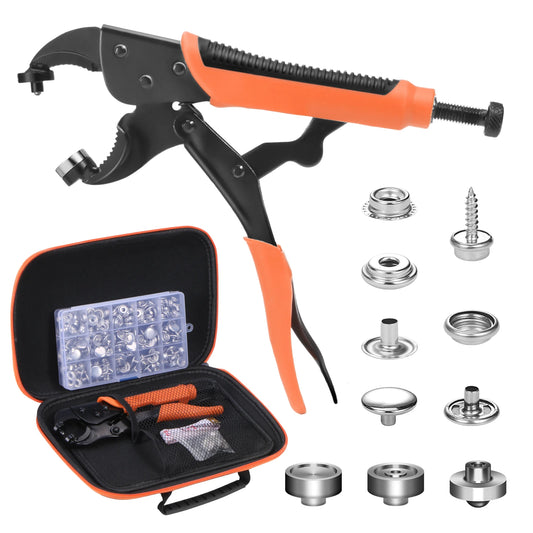 Heavy Duty Snap Fastener Tool kit Snap Button Tool Includes 80 Sets Marine Snaps