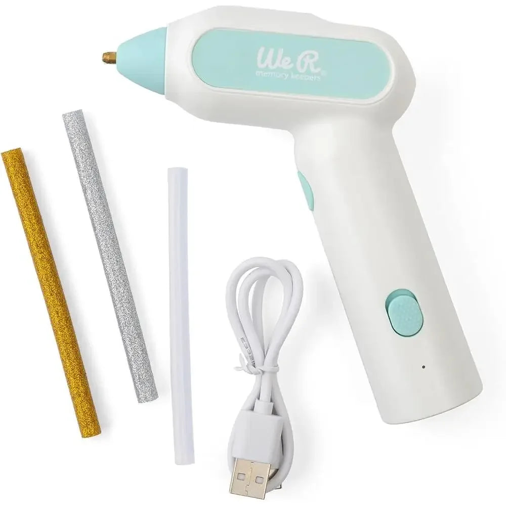 Cordless Hot Glue Gun Kit Quick Heat Rechargeable Glue Gun with 20 Glue Sticks Crafting Supplies Perfect Scrapbooking and