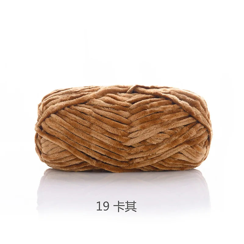 1pcs 100g super soft velvet wool coarse knitted yarn material package hand-woven hat scarf cushion