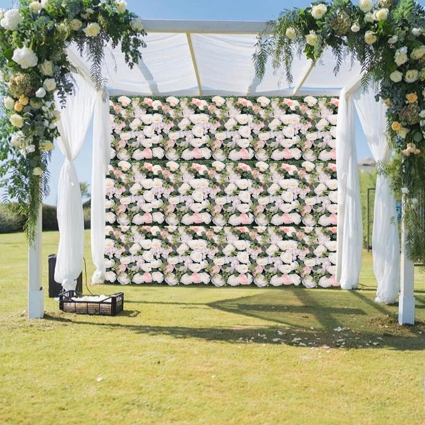 6 Pcs Pink and White Flower Wall