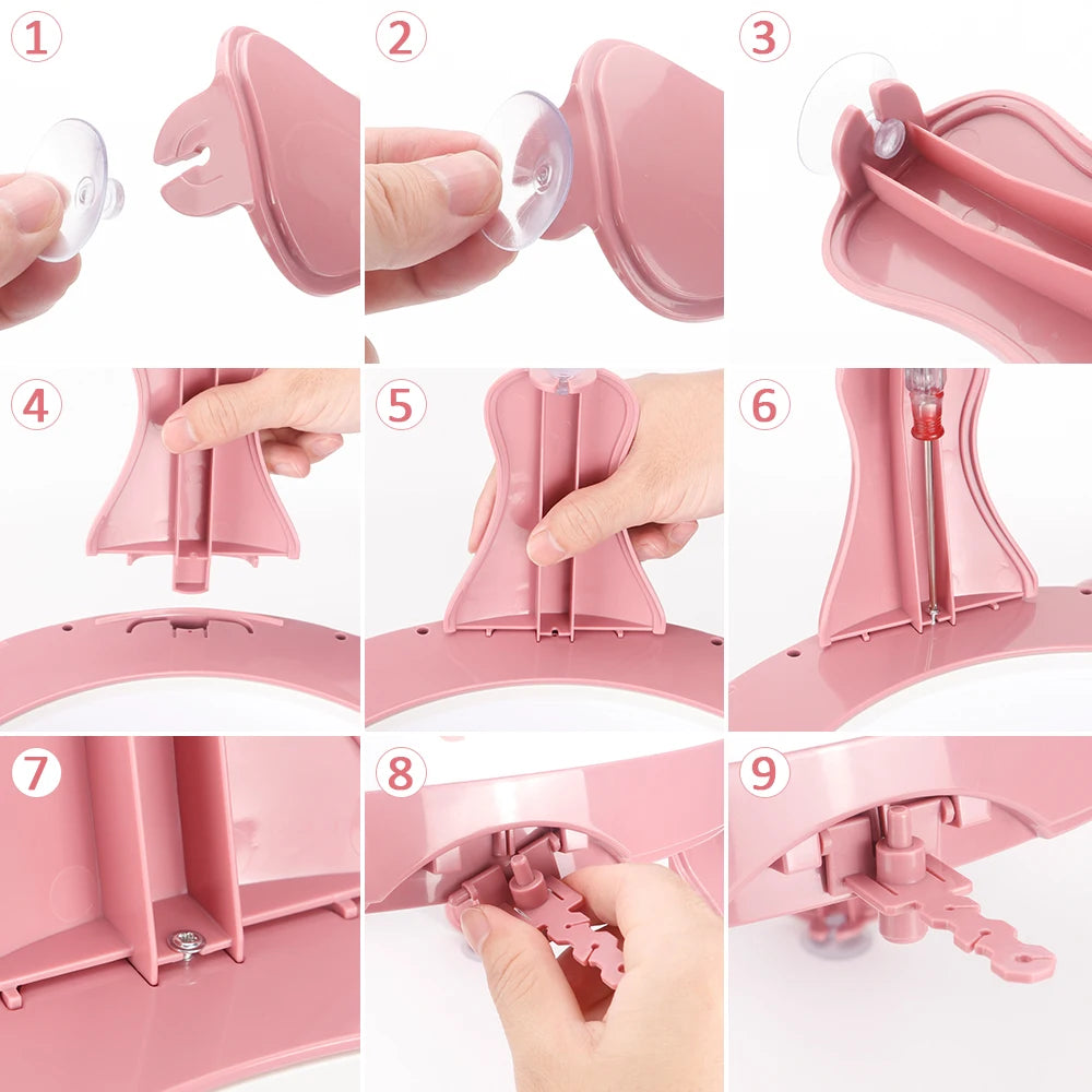 QJH 48-Needle Knitting Machine Kit | Portable,  DIY Loom for Scarves, Hats, Gloves More DIY Smart Hand Weaving Machine