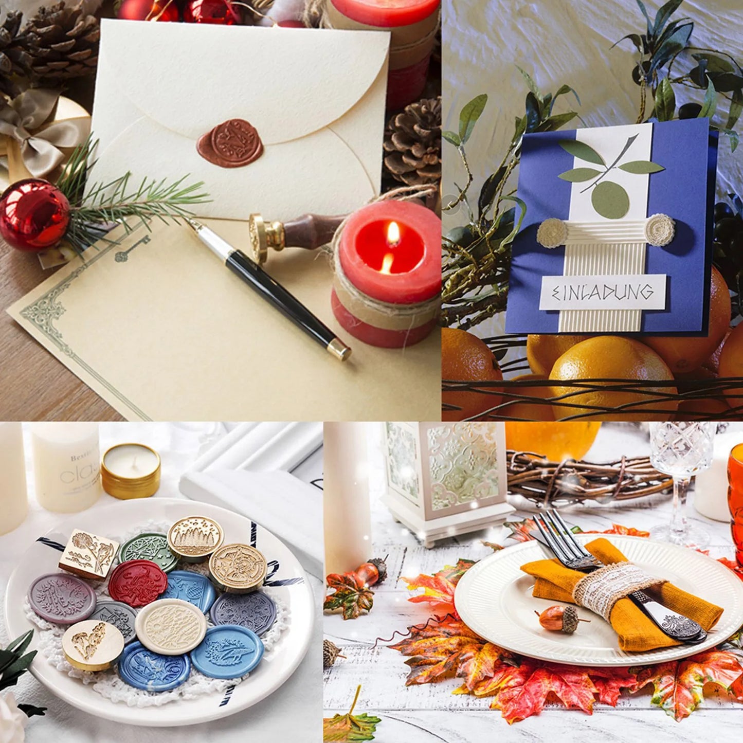 100 pcs wax seal DIY Stamp Sealed Wax Wedding Invitation Letter Decoration Process Macaron Gold
