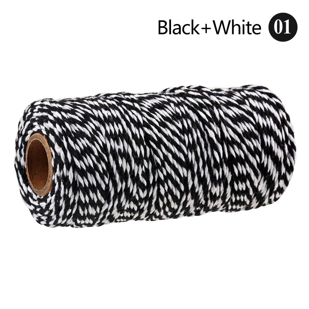 2mm 100M Macrame Cord Rope Cotton Twine Thread String Crafts DIY Sewing Handmade Wall Hangings Bohemia Wedding Party Home 2030