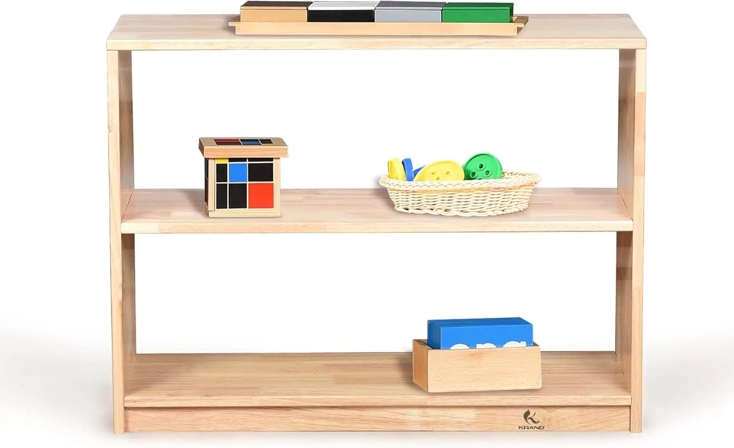 3 Shelf Horizontal Storage Bookcase Montessori Shelf-Toy,Books,Arts,Crafts&Supplies Organizer For Kids,Toddler Furniture