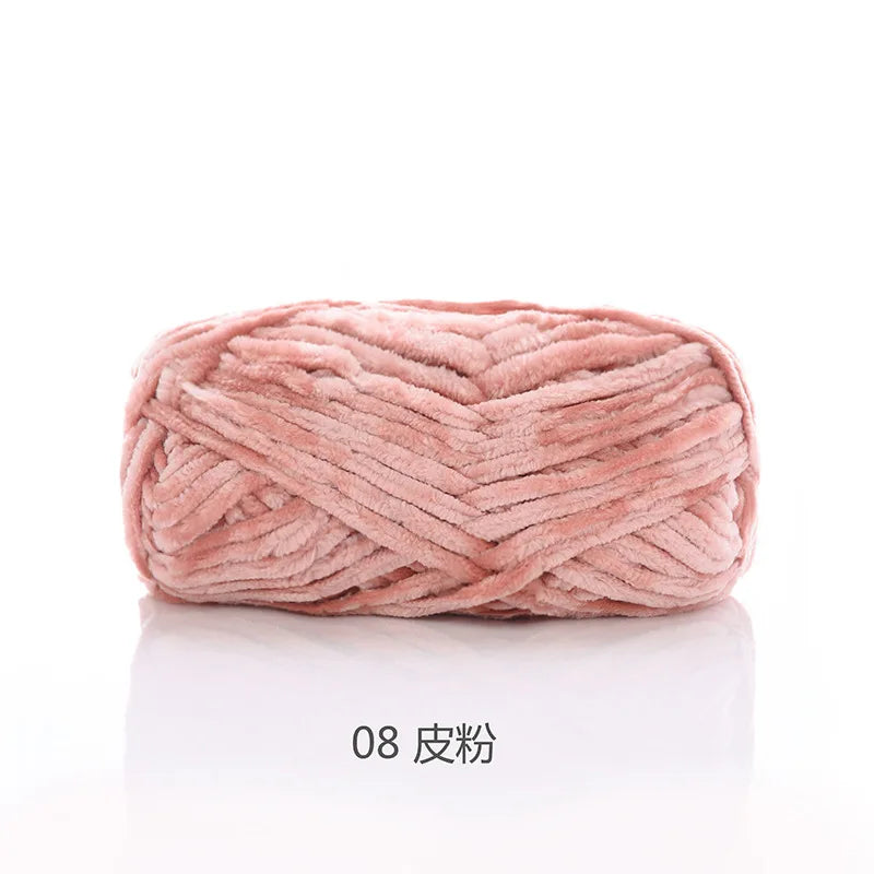 1pcs 100g super soft velvet wool coarse knitted yarn material package hand-woven hat scarf cushion
