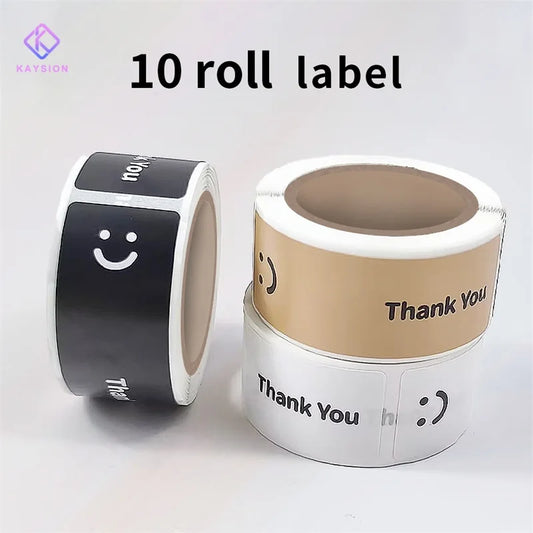 KAYSION 10 Rolls of Thank You Stickers Smiley Stickers 120 Pieces/Roll Local US Warehouse Shipment

Thank You Stickers Smiley Stickers