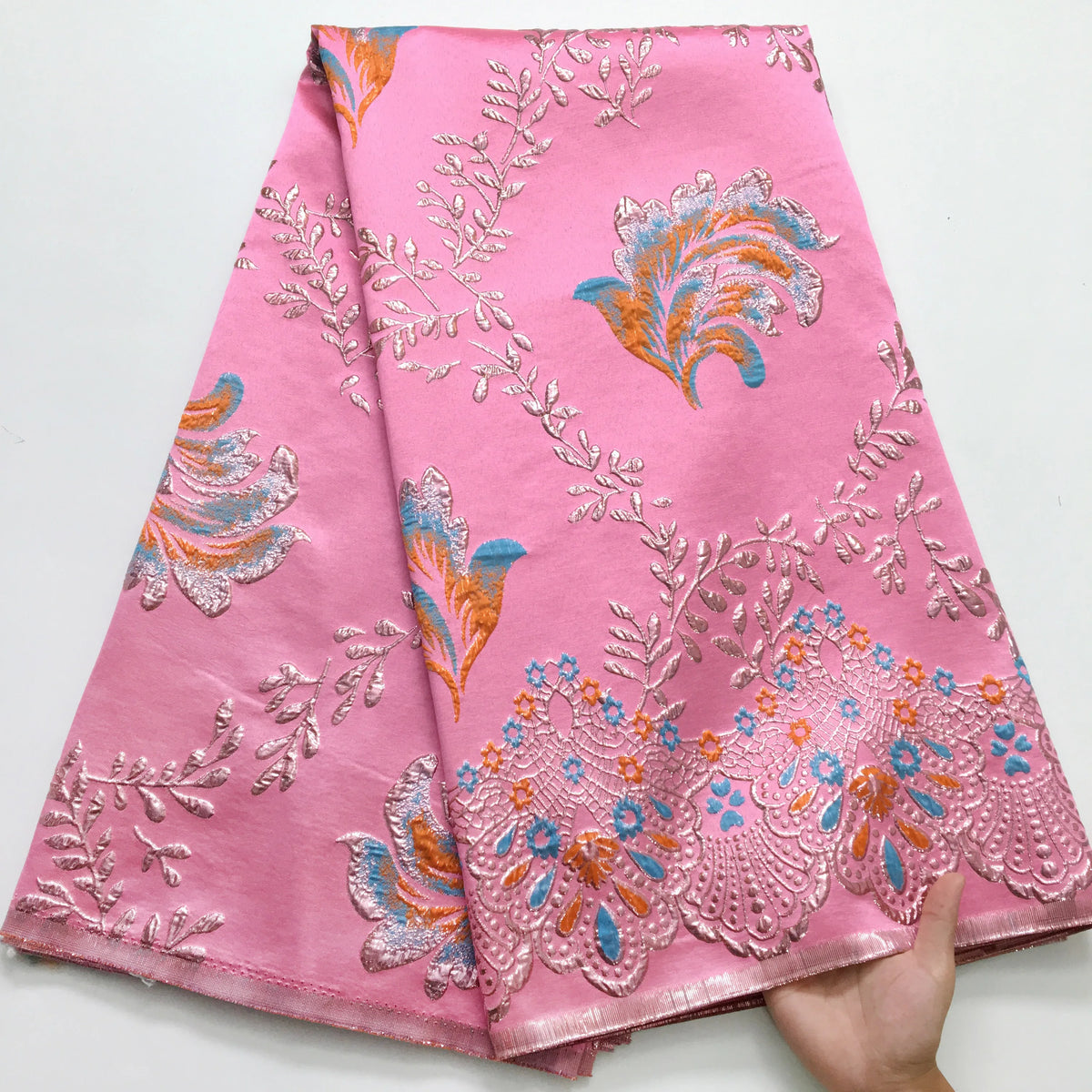 SJD LACE African Brocade Lace Fabrics 2026 High Quality Tulle Damask Nigerian Jacquard French Lace For Sewing Women Dresses 2485