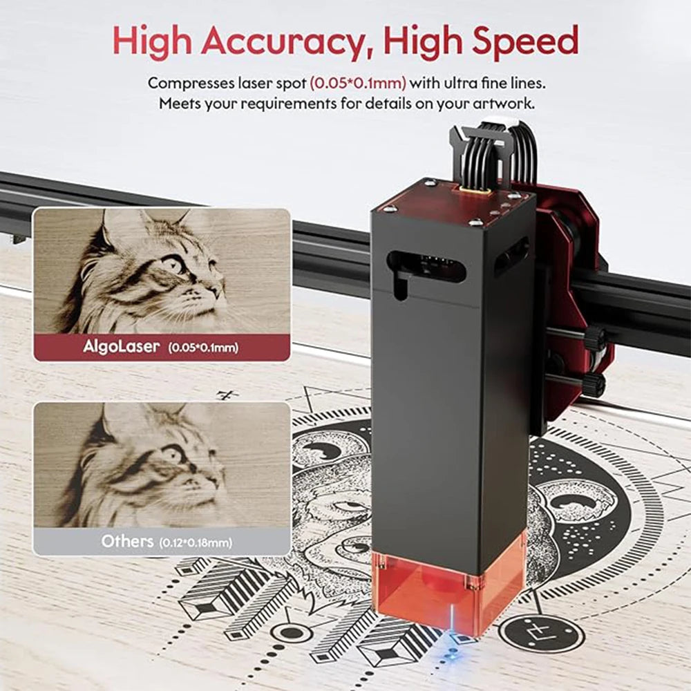 NEW Algo Laser High Power Mini Laser Engraver 40x40CM Carving Area DIY Laser Engraver Metal Cutting CNC Laser with App Control