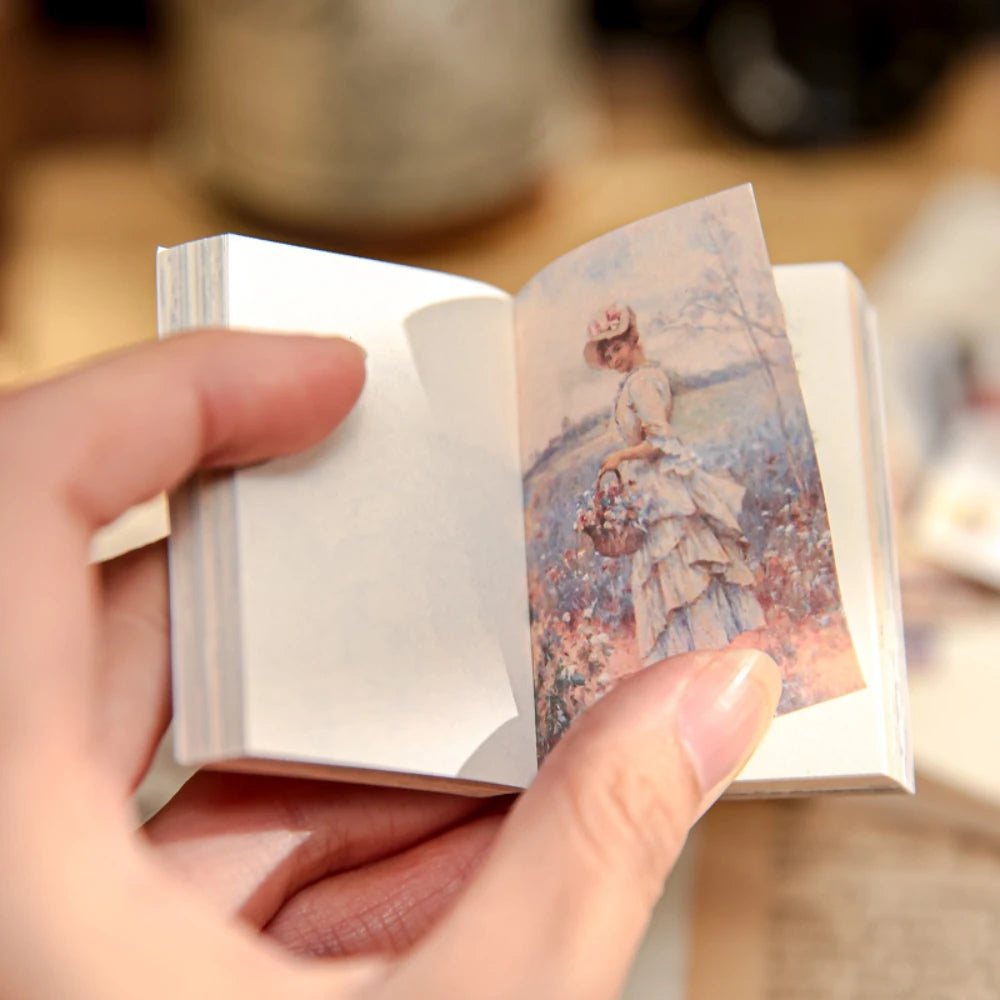 6 models of 600 sheets Vintage, Non Sticky Memo Pad for DIY Crafting