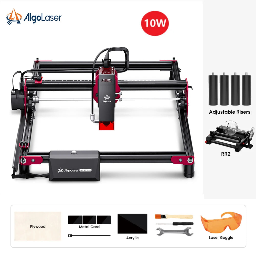 Algo laser DIY KIT Mini 10W Laser Engraver Cutter For Beginner 315*300 Table Woodworking CNC