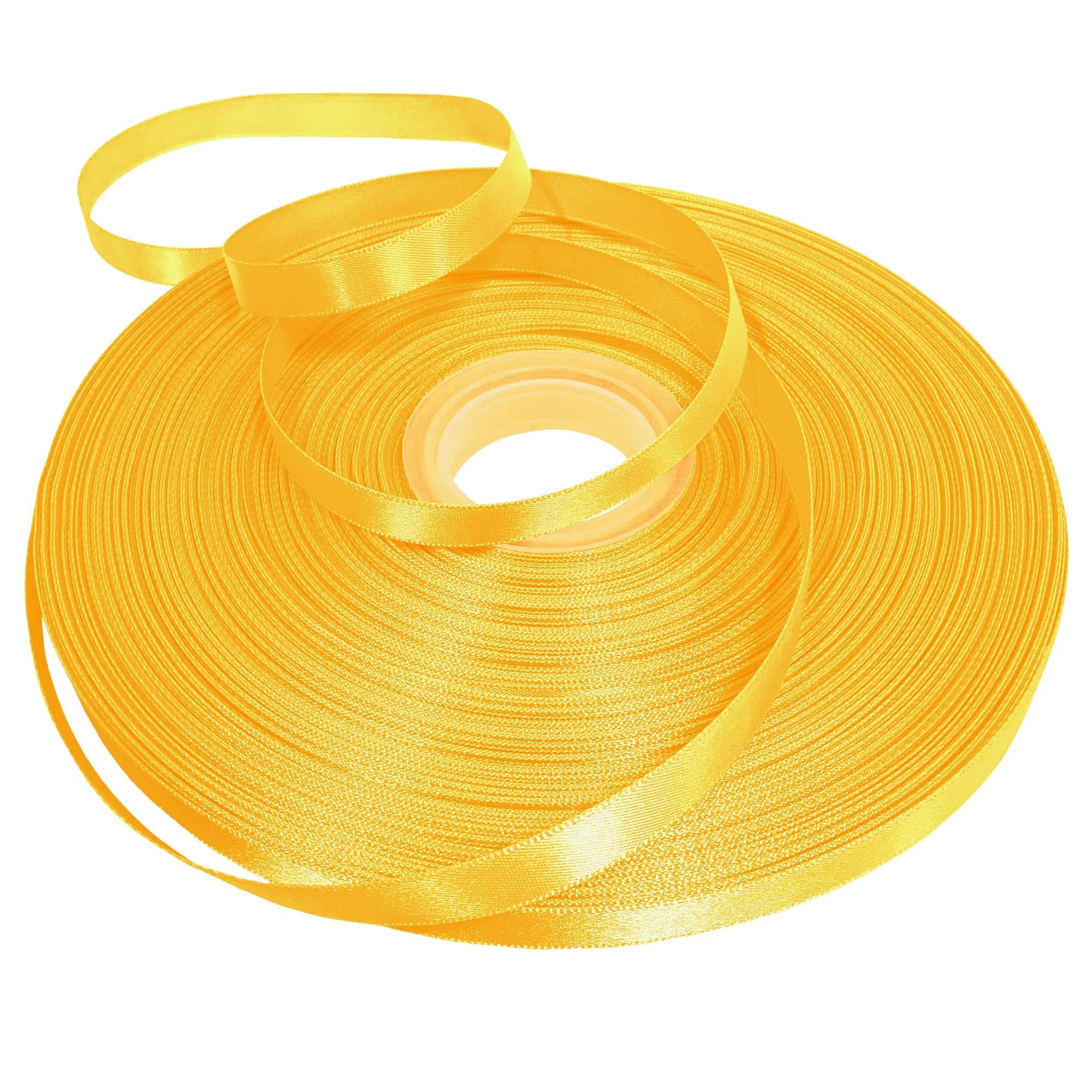 Yellow Single Face Satin Ribbon, 3/8 X 100 Yards by Gwen Studios
